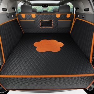 SUV Cargo Liner for Dogs, PU Leather Dog Trunk Cover for SUV with Bumper Flap